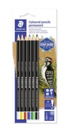 Jelölőceruza készlet, mindenre író, vízálló, STAEDTLER "Lumocolor® permanent glasochrom 108 20", 6 különböző szín